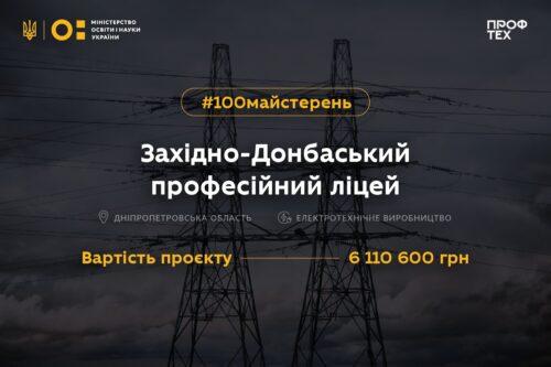 Західно-Донбаський професійний ліцей — один з переможців проєкту #100 майстерень