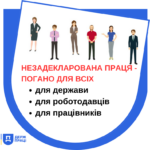 Незадекларована праця – погано для всіх! Для держави, для роботодавців, для працівників!