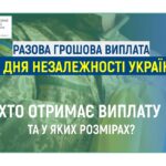 РАЗОВА ГРОШОВА ДОПОМОГА ДО ДНЯ НЕЗАЛЕЖНОСТІ УКРАЇНИ
